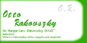 otto rakovszky business card